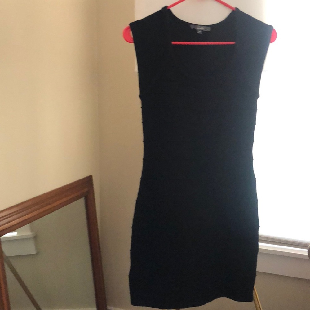 F21 black banded mini dress
